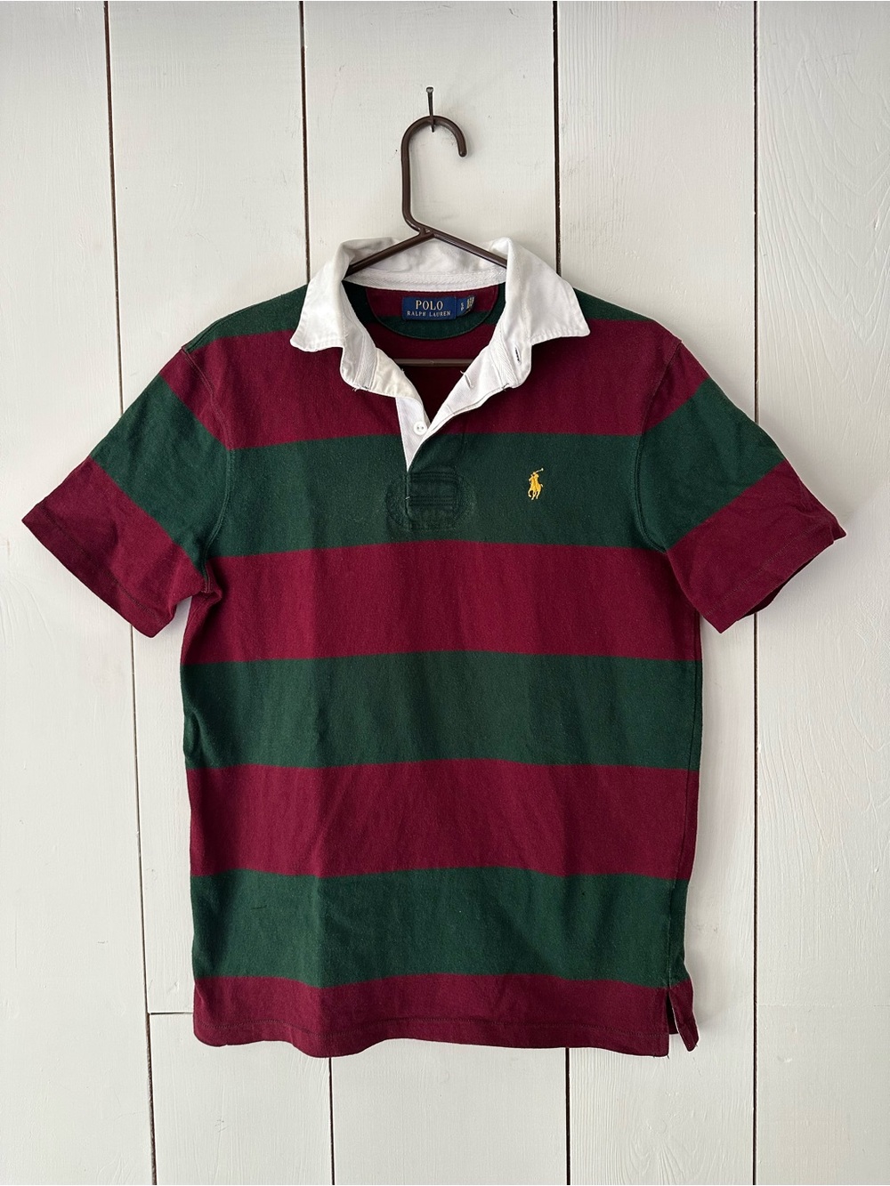Polo Ralph Lauren Rugby Inspired Stripe Polo Shirt Sz S Preppy